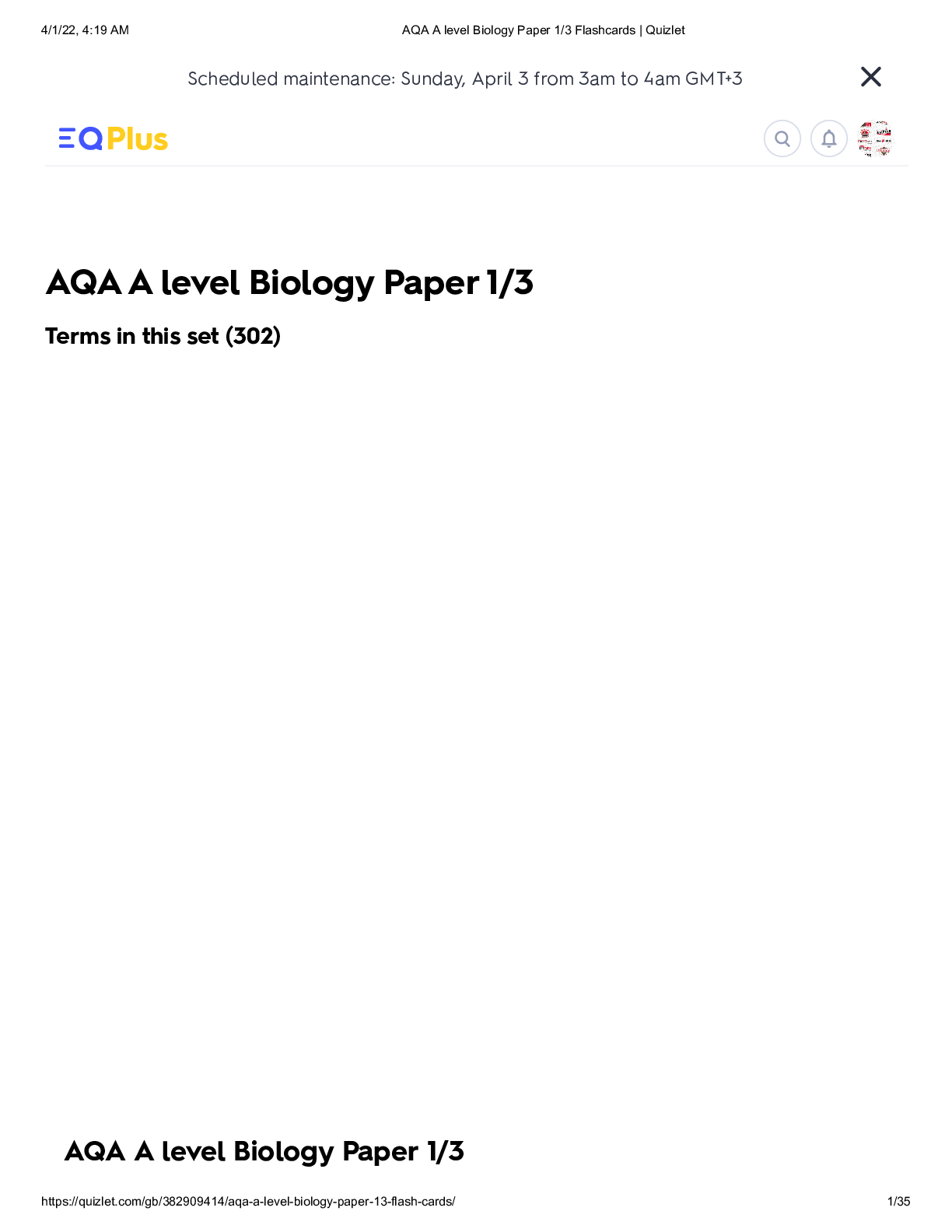 Preview of AQA A level Biology Paper 1/3 Questions and Answers 2019/2021